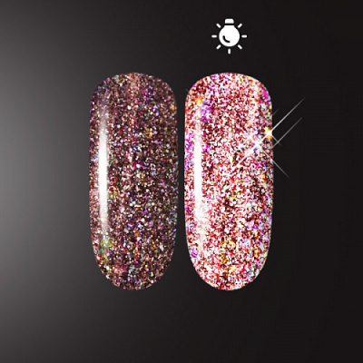 Patrisa Nail светоотражающий глиттер Flash Glow Pink 2 гр. NK39