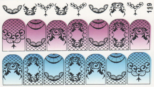 Комбинированный водный слайдер дизайн (полноцветная печать+фольга) 119-19