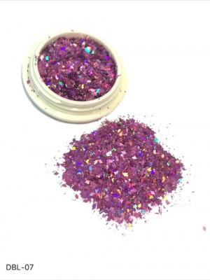 Дизайн Брокат L-07 ромбик розовый DBL-07