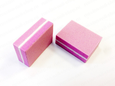 Баф мини-шлифовка для ногтей розовая BAFL-60P