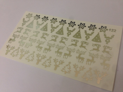 Слайдер дизайн фольгированный 122 серебро