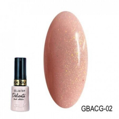 GELLAKTIK база камуфлирующая с шиммером BASIS COVER GLITTER №02 GBACG-02 12 мл.