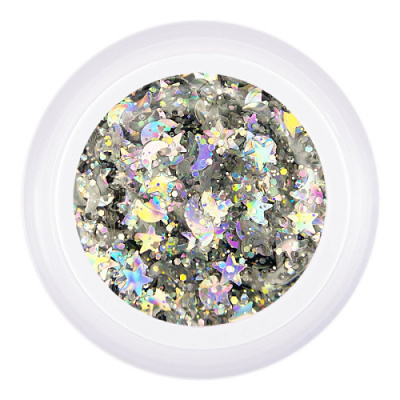 Patrisa Nail Гель для дизайна с глиттером GALAXY GEL Lunar 5 гр. AE108