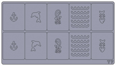 Трафареты для аэрографии на ногтях T7(A5)