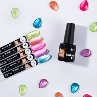 IRISK гель-лак кошачий глаз Korean Cat 19 Pink Neon (Limited) 10 мл.