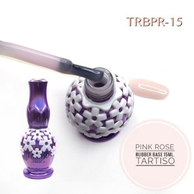 TARTISO Каучуковая база RUBBER BASE PINK ROSE TRBPR-15 15 мл. TARTISO Каучуковая база RUBBER BASE PINK ROSE TRBPR-15 15 мл.
