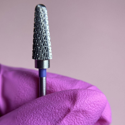 KristallNails, Твердосплавная фреза Конус Мелкая (Фиолетовая) 23360 (500.104.201.145.060)