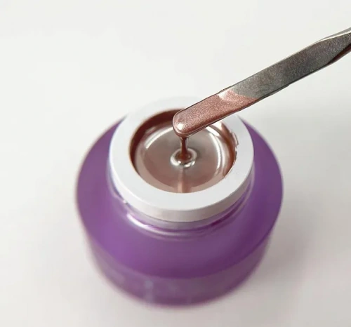 Patrisa Nail Гель-краска Liquid Steel розовое золото с зеркальным эффектом 5 г.