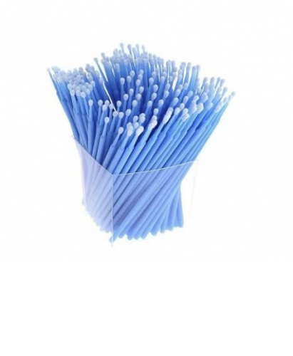 Микробраши для ресниц в пакете синие 100 шт.