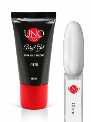 UNO LUX Акрил-гель Clear прозрачный 30 г. ACGE130 UNO LUX Акрил-гель Clear прозрачный 30 г. ACGE130