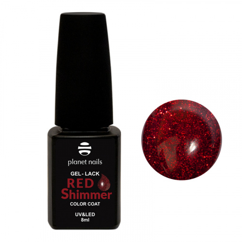 Planet Nails Гель-лак Red Shimmer 832 8 мл.