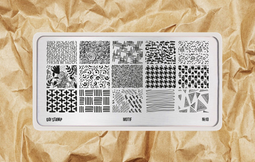 Go Stamp Пластина для стемпинга 010 Motif