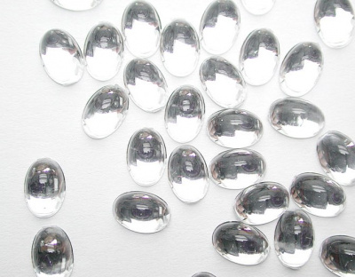 Стразы - Овал, прозрачные 4 х 6 мм. (Y1CL69E) 50 шт./банка
