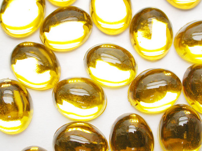 Стразы - Овал, золото 8 х 10 мм. (Y1CL71D) 25 шт./банка