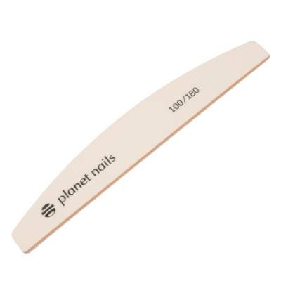 Пилка для ногтей Planet Nails широкая полукруглая белая Mylar 100/180 20227 Пилка для ногтей Planet Nails широкая полукруглая белая Mylar 100/180 20227