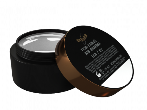 Опция Белый гель для дизайна гель-краска для прорисовки френча 15 мл. 37908