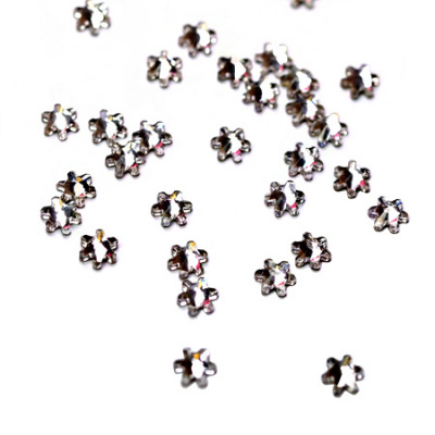 Стразы фигурные Снежинка прозрачные 4 мм./10 шт. ND56