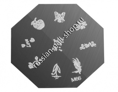 Трафарет с шаблонами для стемпинга (M66)