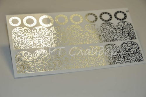 Слайдер дизайн фольгированный 67 серебро