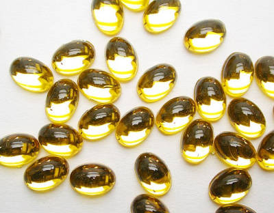 Стразы - Овал, золото 4 х 6 мм. (Y1CL69D) 50 шт./банка