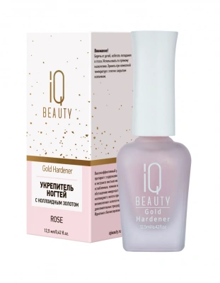 IQ Beauty Укрепитель для ослабленных и ломких ногтей с коллоидным золотом Gold Hardener (Rose) 12,5 мл. IQ Beauty Укрепитель для ослабленных и ломких ногтей с коллоидным золотом Gold Hardener (Rose) 12,5 мл.