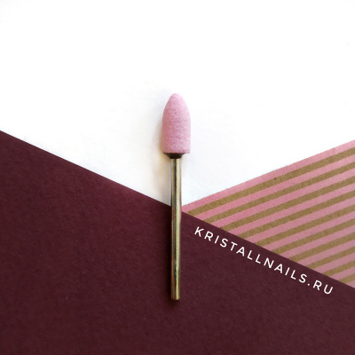 KristallNails, Корундовая фреза Заостренный цилиндр G22 (розовый) KristallNails, Корундовая фреза Заостренный цилиндр G22 (розовый)