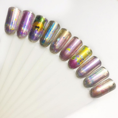 Переводная фольга цветы пастель набор/10шт.