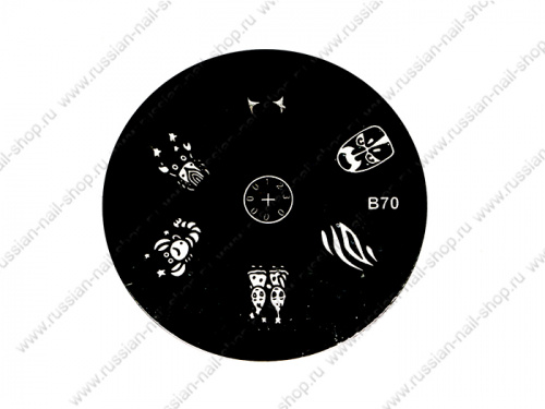 Трафарет с шаблонами для стемпинга JessNail J (B70)