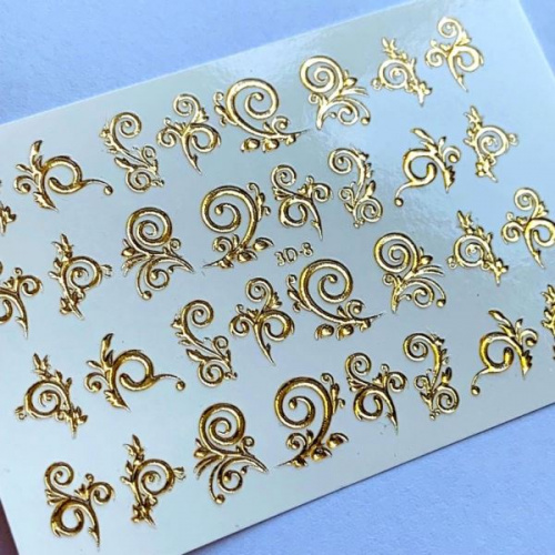 3D Хрустальный слайдер-дизайн 3D8 Gold Crystal