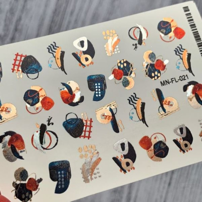 2D Фольгированный слайдер-дизайн MilliArt Nails MN-FL-021