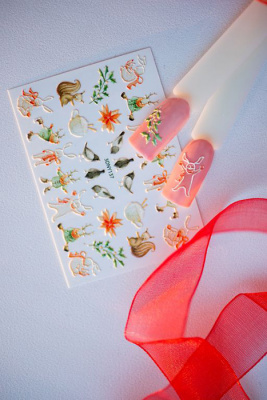 MALGRAT Nails 3D Слайдер-дизайн ОБЪЕМНЫЕ 3D СЛАЙДЕРЫ 3D Новый год 3DNY137