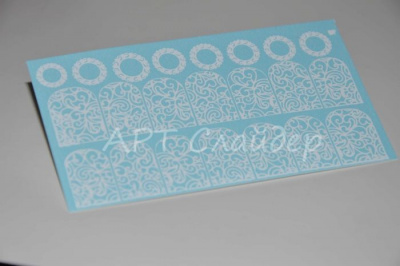 Слайдер дизайн фольгированный 67 белый