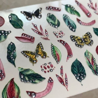 3D + CRYSTAL Объемный слайдер-дизайн с имитацией страз JWL-005