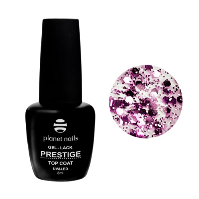 Верхнее покрытие PRESTIGE Planet Nails GLOSSY TOP PARTY PINK  без липкого слоя 8 мл. 12989 Верхнее покрытие PRESTIGE Planet Nails GLOSSY TOP PARTY PINK  без липкого слоя 8 мл. 12989