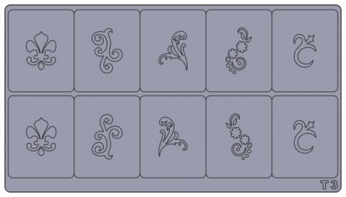 Трафареты для аэрографии на ногтях T3