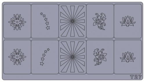 Трафареты для аэрографии на ногтях T27(A17)