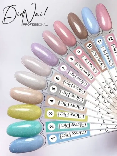 DidNail Professional Камуфлирующая база с блестками Glow Pic Base 05 10 мл.