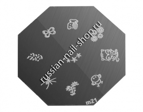 Трафарет с шаблонами для стемпинга (m21)