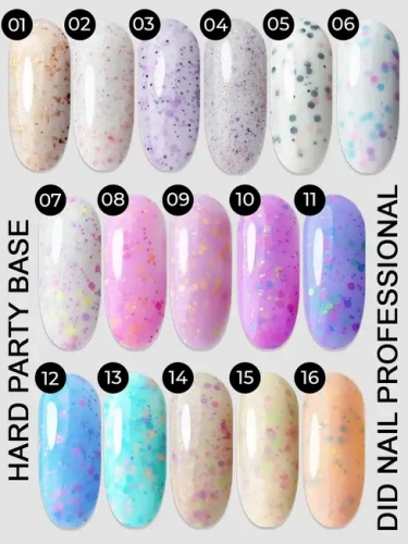 DidNail Professional Камуфлирующая база с поталью Hard Party Base 10 мл. HPB#14