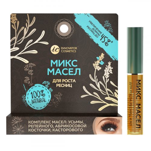 Комплекс масел для роста ресниц: усьмы, репейного, абрикосовой косточки, касторового 4 мл. Innovator Cosmetics SC-00078