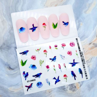 Самоклеящийся гладкий стикер для ногтей ST-CW025