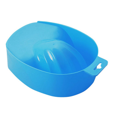 Ванночка маникюрная с углублением голубая 19012