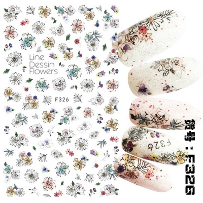 Наклейки Nail Sticker F326 NM-000 Наклейки Nail Sticker F326 NM-000