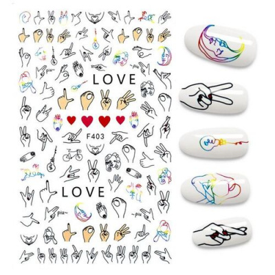 Наклейки Nail Sticker F403 NM-000 Наклейки Nail Sticker F403 NM-000