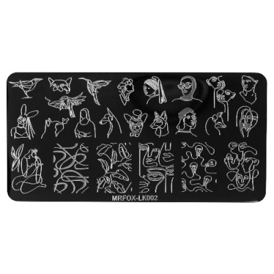 IRISK Трафарет для стемпинга металлический 6x12 см. П557-11 (199) MRFOX LK002