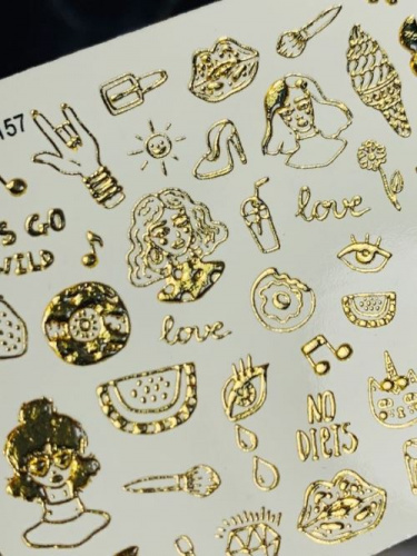 3D Хрустальный слайдер-дизайн 3D157 Gold Crystal