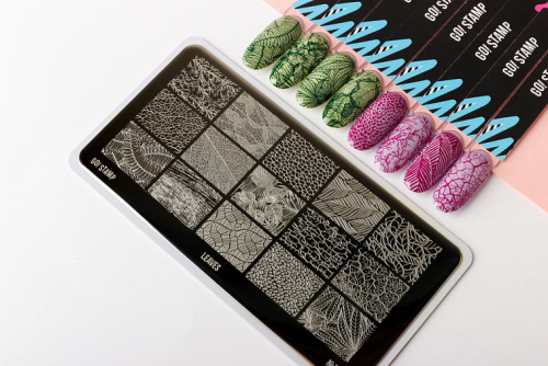 Go Stamp Пластина для стемпинга 075 Leaves