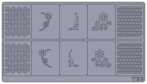 Трафареты для аэрографии на ногтях T20