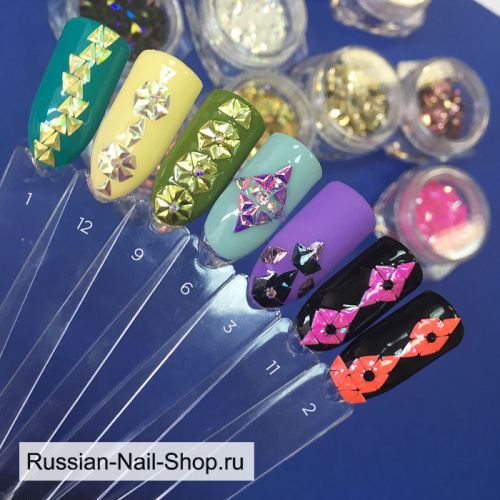 Чешуя дракона 09 (3D треугольники) голография 23196