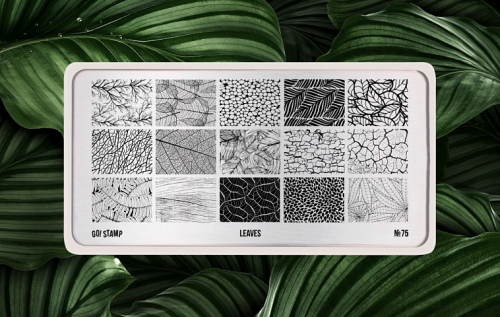 Go Stamp Пластина для стемпинга 075 Leaves